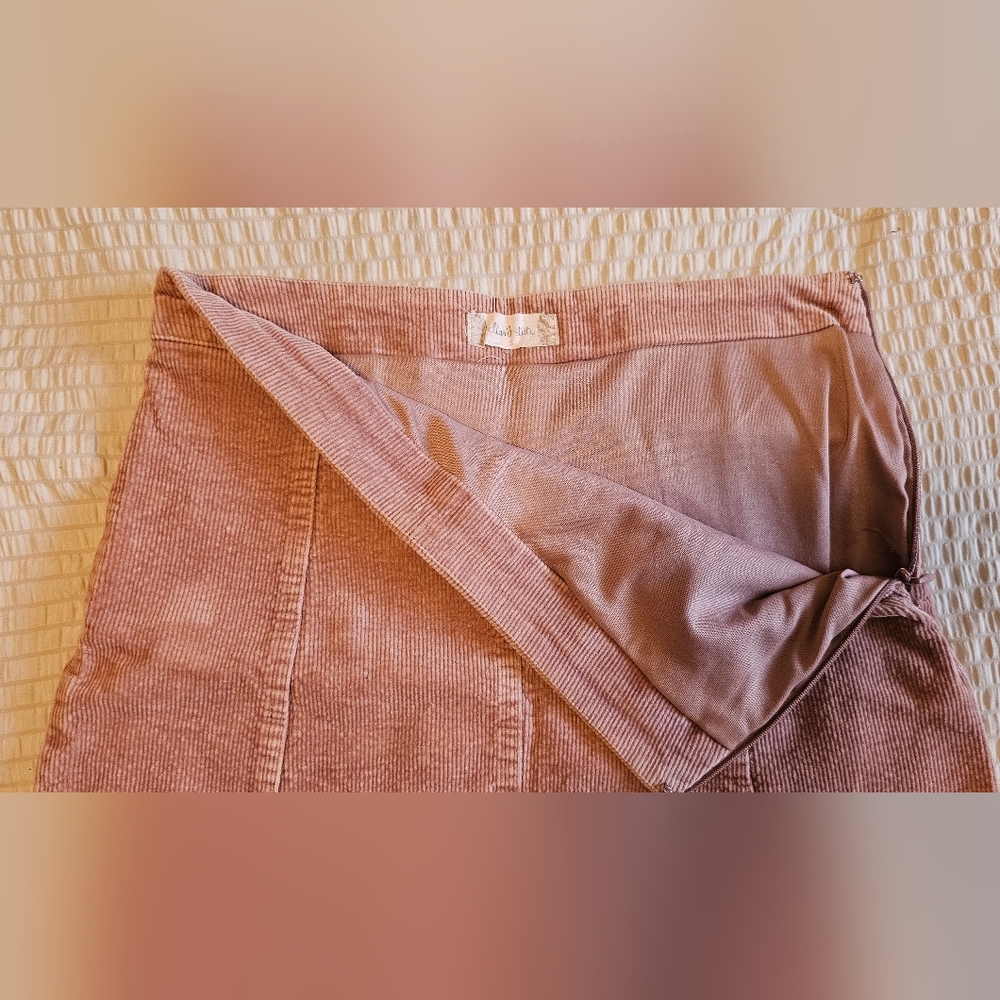 Altar'd State - Pink Corduroy Women's Skirt - Picture 3 of 7